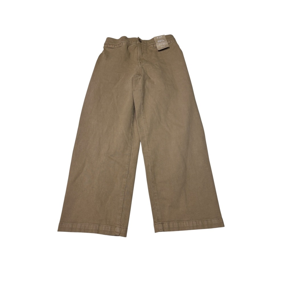 NWT Madewell Emmett‎ Wide Leg Cropped Pants Brown High Rise Womens 26P L25